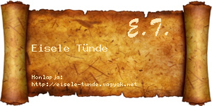 Eisele Tünde névjegykártya
