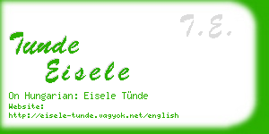 tunde eisele business card
